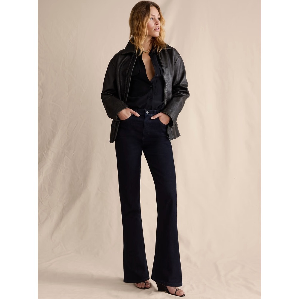 2025 Banana Republic Womens High-Rise Bootcut Jean Size 29P Indigo Rinse